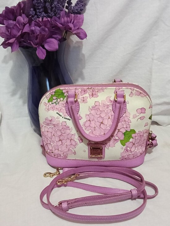Dooney & Bourke Handbags - Dooney and Bourke Hydrangea Crossbody/Satchel Lilac Excellent